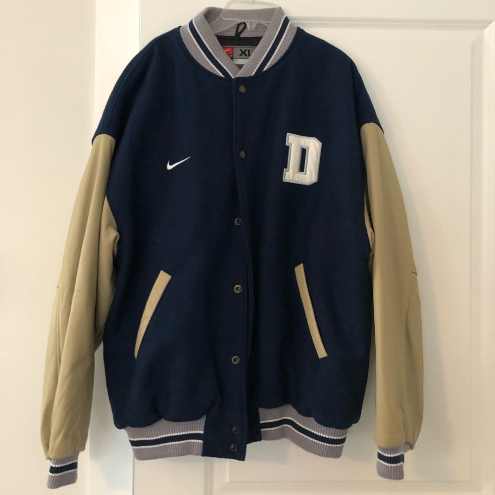 Cowboys letterman wool/leather jacket. Sz XL